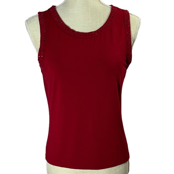 “Talbots” Seasonal Christmas Style Red Tank Shirt - Picture 1 of 15